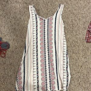 white dress with designs